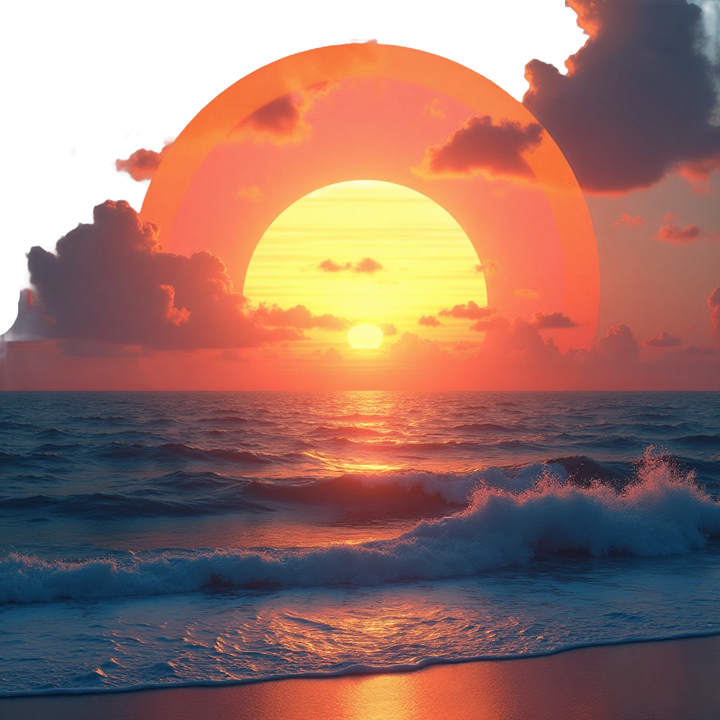 Sunset Over the Ocean